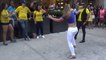 Brazilian Girl Dances a Wild Fast Brazilian Samba Street Dance