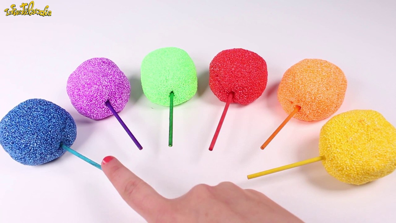 Aprende los Colores con Piruletas de Foam Clay ★ Juegos Para Niños y Niñas