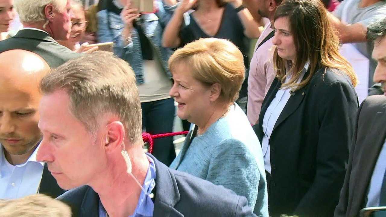 Offene Tür im Kanzleramt