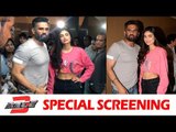 सुनील शेट्टी अपनी बेटी अथिया शेट्टी के साथ रेस ३ स्पेशल स्क्रीनिंग पर आये