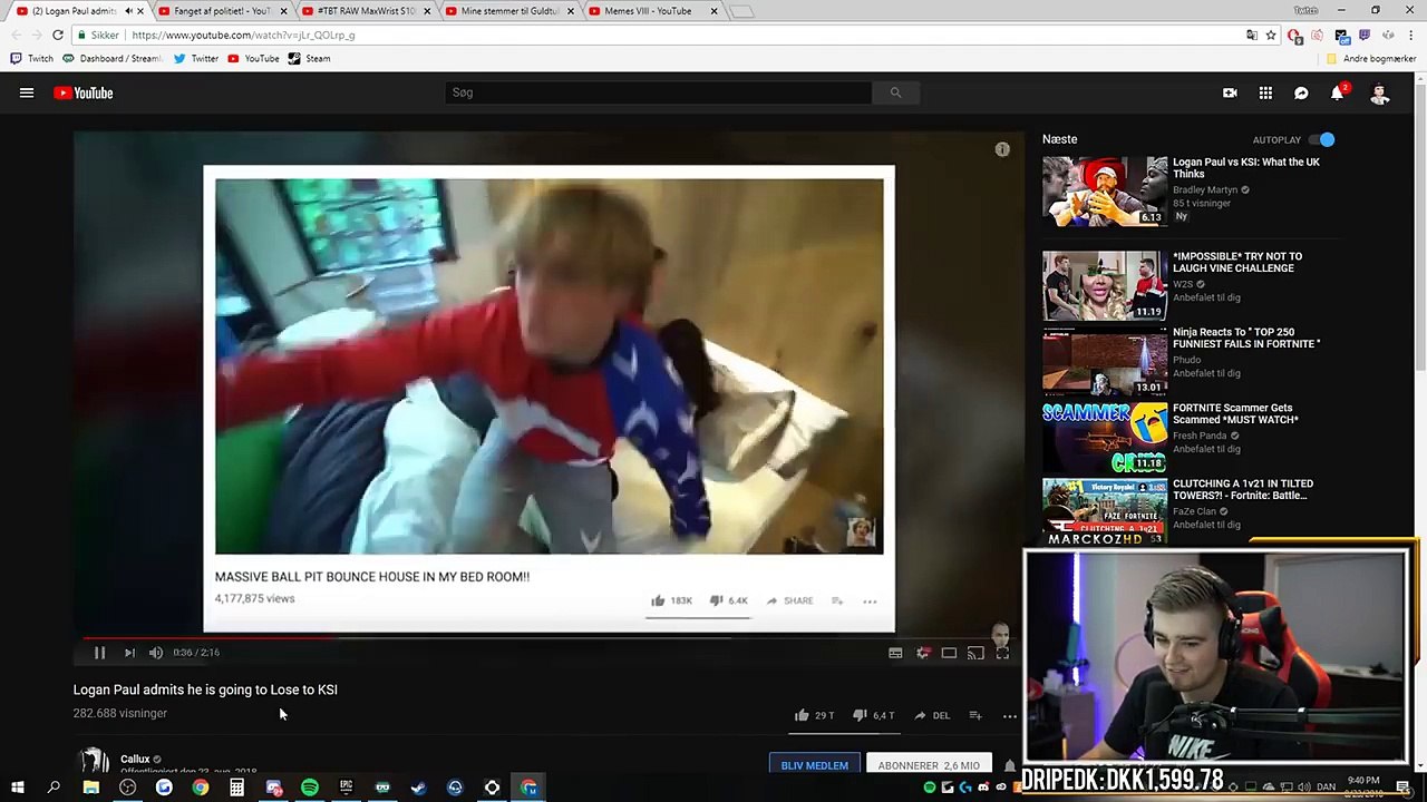 MarckozHD Reagerer På: Logan Paul Indrømmer han TABER med vilje! (KSI VS LOGAN PAUL!)