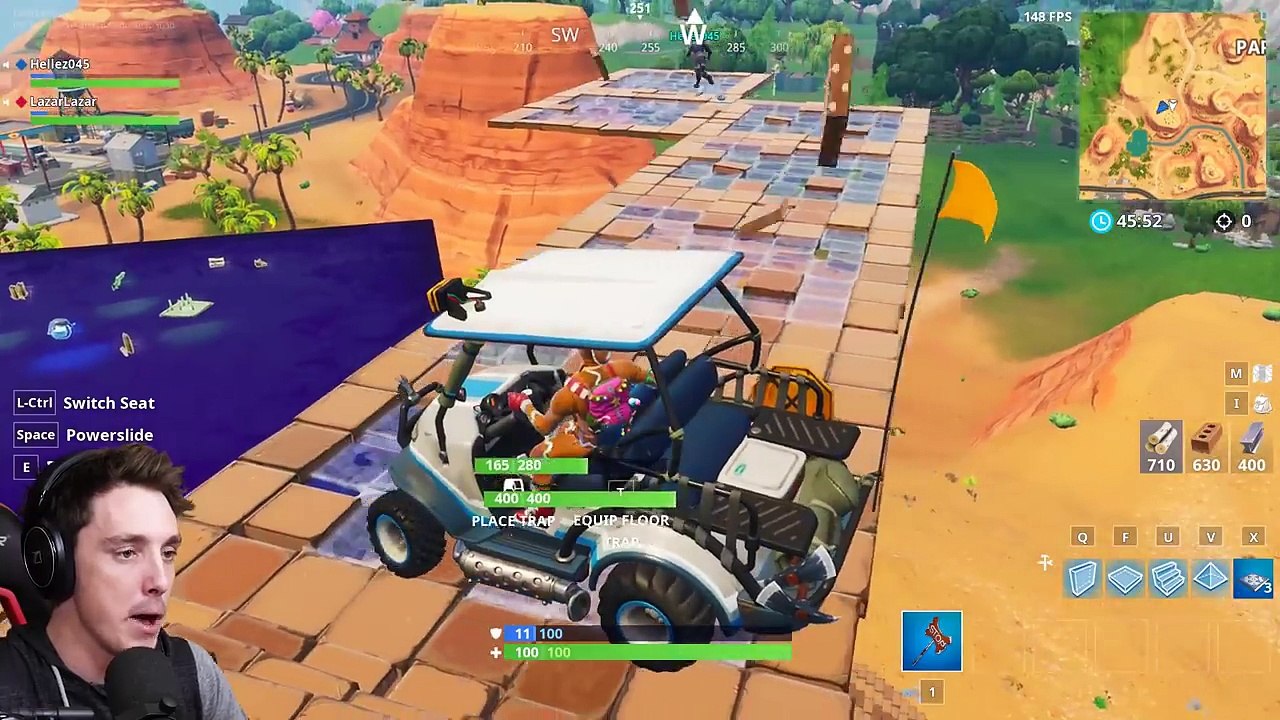 CRUSHED BY THE GIANT CUBE (its moving) - Fortnite Battle Royale