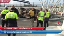 Avrasya Tüneli girişinde kaza