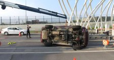 Son Dakika! Avrasya Tüneli Girişinde Otomobil Devrildi! 3 Gişe Trafiğe Kapatıldı