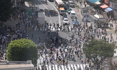 Dünyanın en kalabalık yaya geçidi