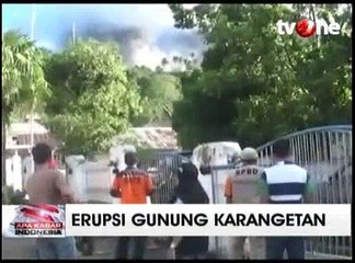 10 Desa Dihujani Abu Vulkanik dari Gunung Karangetang