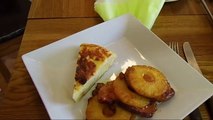 chuletas de cerdo con piña y tortilla española