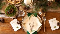 Dekoracje świąteczne stołu na Boże Narodzenie Woodland - sklep MojaGwiazdka.pl