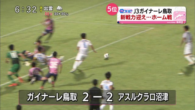 ｅスポ Ｊ３ガイナーレ鳥取　新戦力迎え・・・ホーム戦
