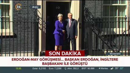 Erdoğan, İngiltere Başbakanı May ile görüştü