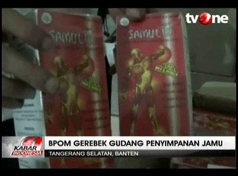 BPOM Gerebek Gudang Penyimpanan Jamu Ilegal