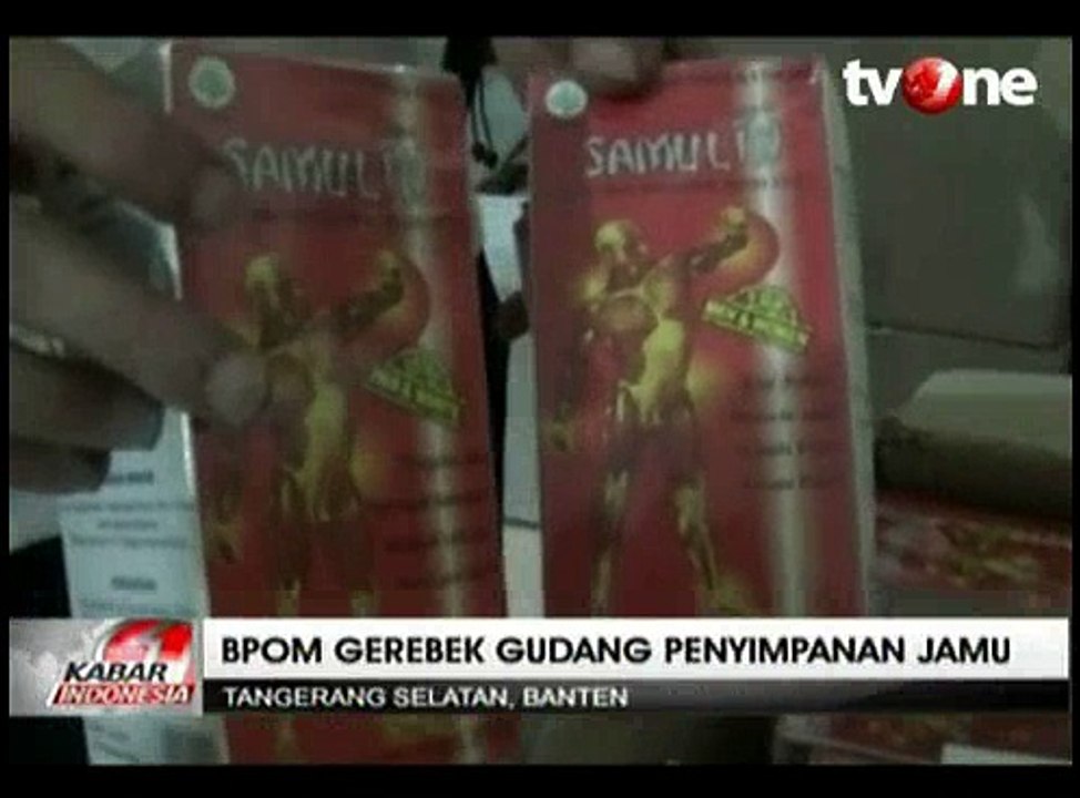 BPOM Gerebek Gudang Penyimpanan Jamu Ilegal