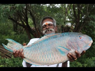 Parrot FISH Prepared by my daddy in my village / Village food factory