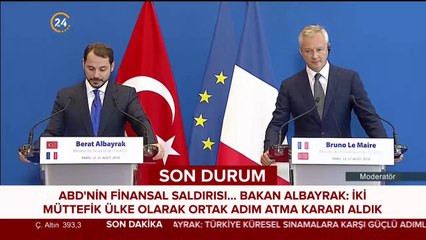 Bakan Albayrak: Fransa ile ortak hareket etme kararı aldık