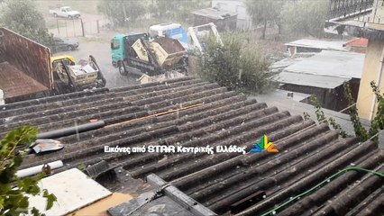 Χαλάζι στη Λαμία