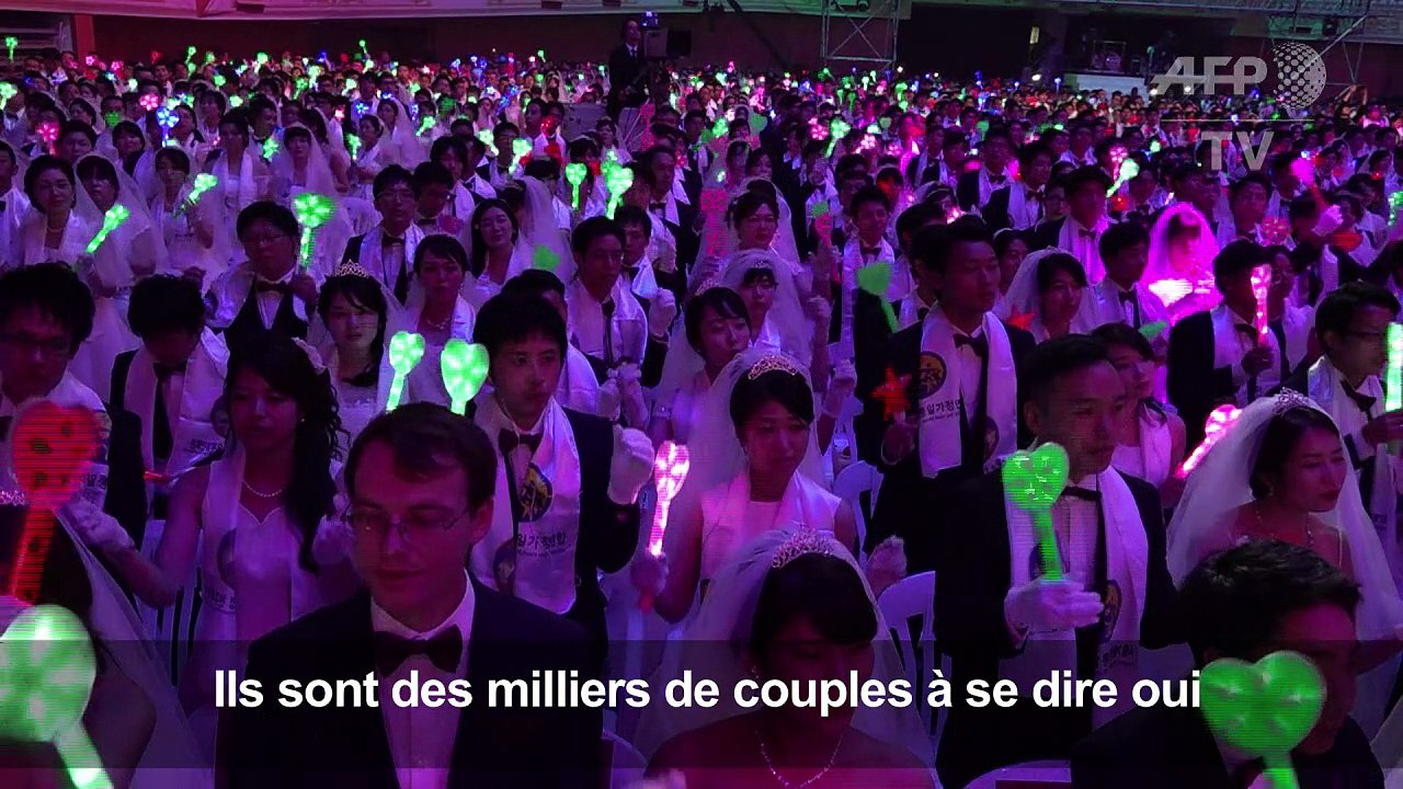 Corée du Sud: cérémonie de mariages collectifs de la secte Moon