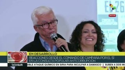 Festejan en el Partido Verde colombiano consulta anticorrupción