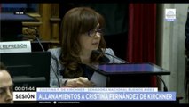 Senado argentino autoriza al juez a registrar las casas de Cristina Fernández