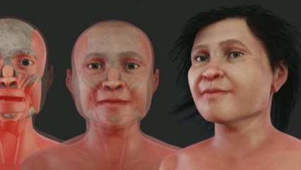 Mujer prehistórica recupera su rostro
