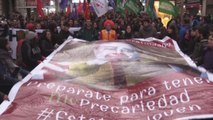 Protesta estudiantes en Santiago de Chile finaliza con disturbios y detenidos