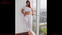 Ioana Chira Hot Plus Size Model Gym Workout and Exercise.