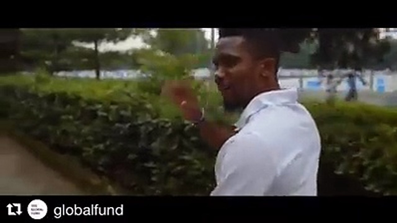 #Repost  lobalfund with  epostapp・・・Growing up in Cameroon, footballer Samuel Eto’o ( etoo9) contracted #malaria and lost friends to it. But even against thes