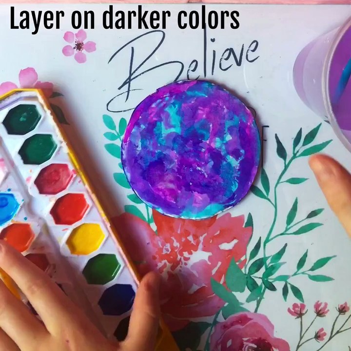 Today I tested out ‘s video (Watercolor Circles)!