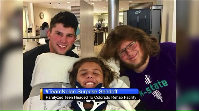 Community Surprises Baseball Player Headed to Spinal Cord Rehab with Special Sendoff