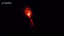 Italy's Mount Etna spews ash and lava overnight