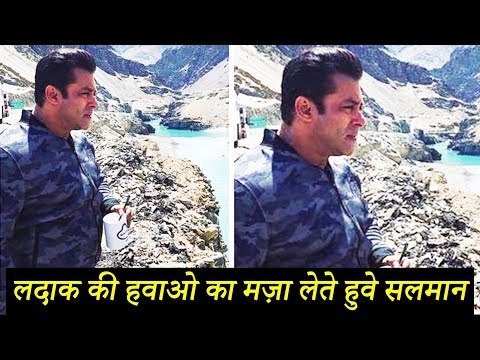 सलमान दिखाई दिए लद्दाख की हवाओ का मजा लेते हुए रेस ३ के शूट के दौरान