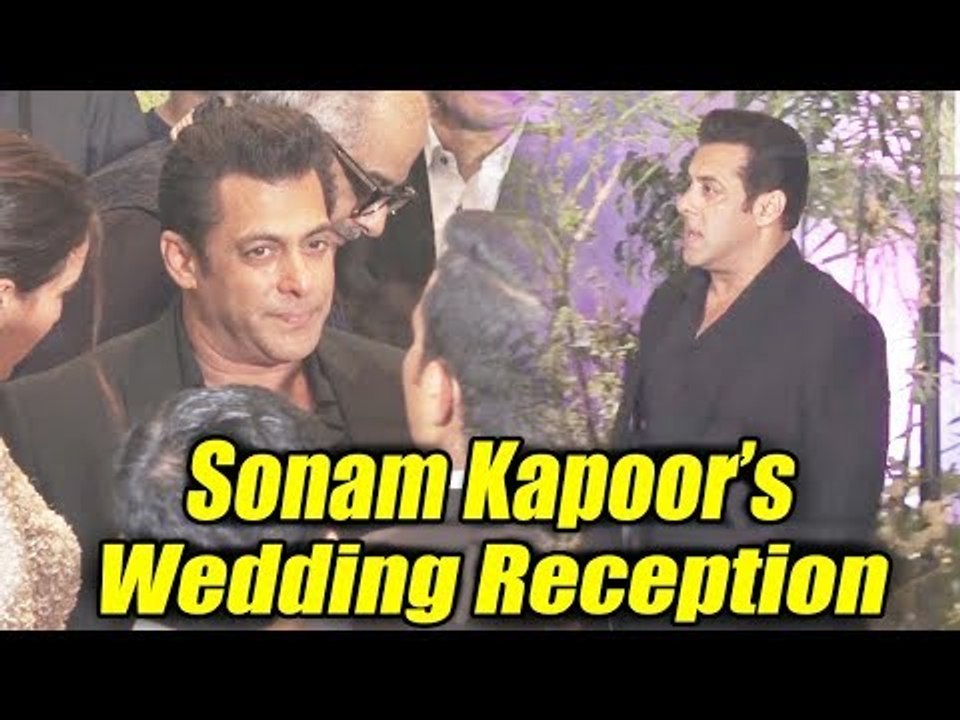 प्रेम दिलवाले  सलमान खान पहुंचे सोनम कपूर और आनंद आहूजा के वेडिंग रिसेप्शन पर