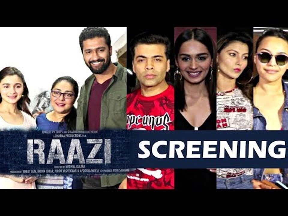 Raazi मूवी स्क्रीनिंग | आलिआ भट्ट, विक्की कौशल,...
