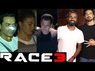 सलमान खान के गैलेक्सी अपार्टमेंट पर हुई रेस 3 ट्रेलर अनाउंसमेंट की पार्टी | जैकलिन, बॉबी  देओल