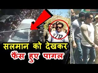 सलमान को कश्मीर में देखकर उनके पीछे फैंस हुए पागल | रेस 3