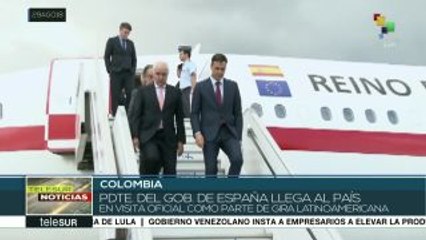 Pedro Sánchez llega a Colombia para reunirse con Iván Duque