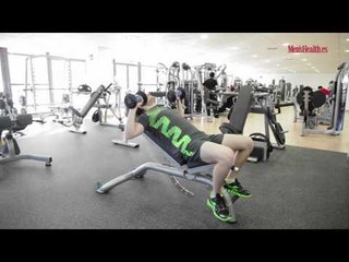 Press inclinado con mancuernas