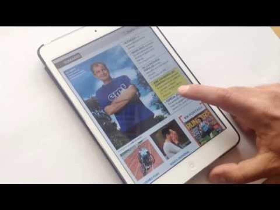 Así se ve la guía de zapatillas en la aplicación para iPad de Runner's World