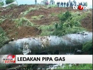 Pipa Gas Meledak di Pangalengan Akibatkan Longsor
