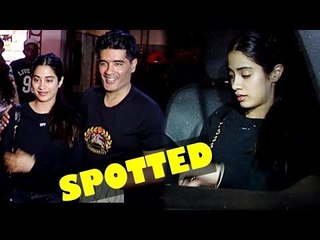 Janhvi Kapoor और Manish Malhotra एक साथ पहुंचे बांद्रा डिनर करने