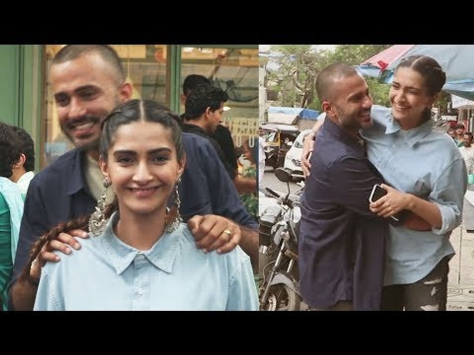 Sonam Kapoor अपने पति के संग पहुंची स्टोर लॉन्च पर