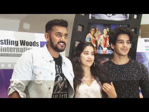 Jhanvi Kapoor, Ishaan Khattar, Shashank Khaitan पहुंचे Whistling Woods के अकडेमी