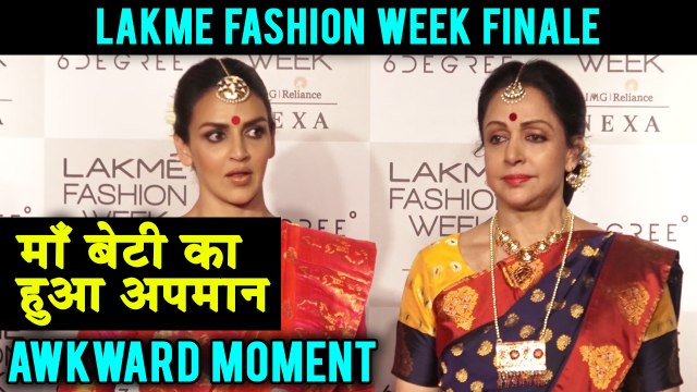 Upset Hema Malini and Esha Deol WALK OUT Of Lakme Fashion Week Media Conference | AWKWARD MOMENT