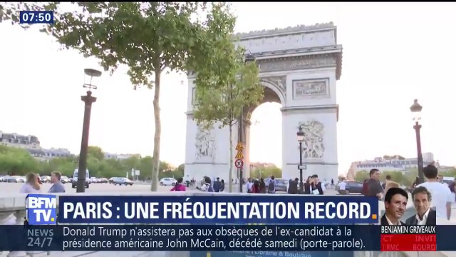 Paris enregistre un record absolu d'affluence touristique depuis le début de l'année