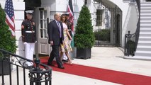 The Trumps Greet The President Of Kenya At The White House