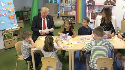 President Trump And First Lady Melania Trump At National Children's Hospital