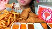 -CRUNCHY- ASMR POPEYES Fried Chicken & Cajun Fries 먹방 Eating Sounds
