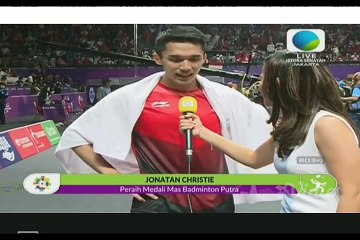 Jonatan Christie Raih Emas Asian Games 2018 ! INDONESIA RAYA BERKUMANDANG di Istora