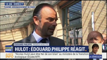 Le Premier ministre "remercie" Nicolas Hulot "pour son travail"