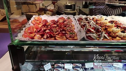 ĂN HẢI SẢN ở CHỢ ẨM THỰC San Miguel Madrid