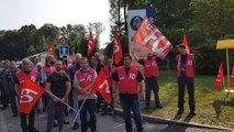 Mouvement social chez Thyssen Krupp à Sarreguemines suite à l'annonce d'un PSE